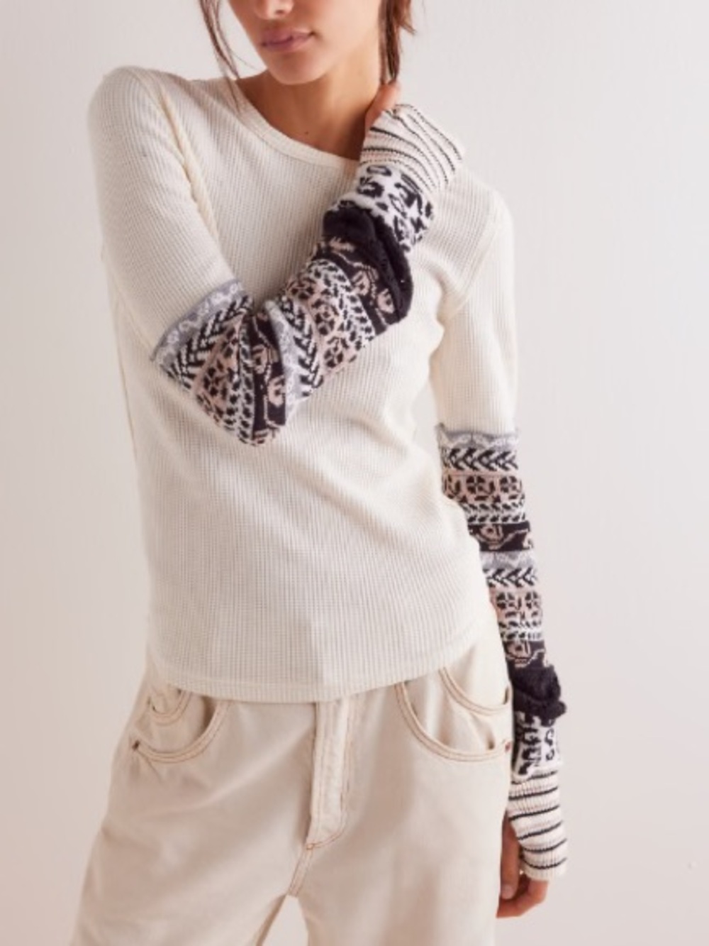 Free People All In Cuff Long-Sleeve Top medium